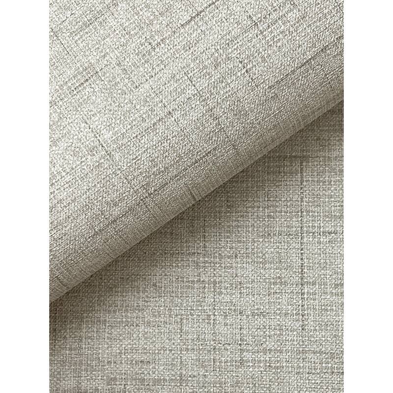 Warner Leon Light Grey Faux Fabric Wallpaper