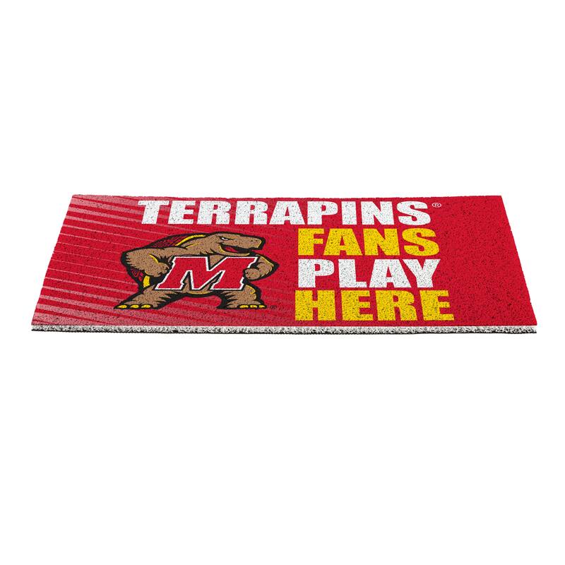28 in. x 16 in. University of Maryland "Fans Play Here" PVC Door Mat