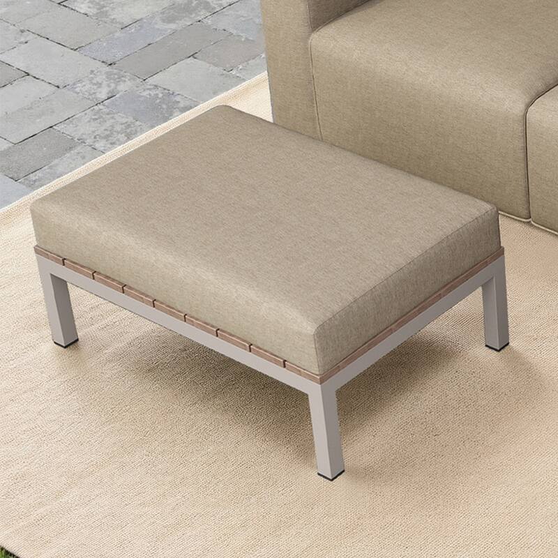 Outdoor No Assembly Patio Conversation Sets with Coffee Table, Ottoman