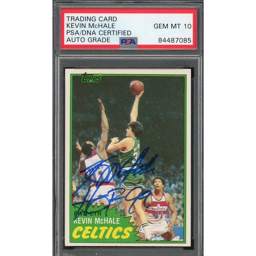 Kevin McHale 1981 Topps Autographed Basketball Rookie Card #75 Graded PSA 10 - 8'6" x 11'6"