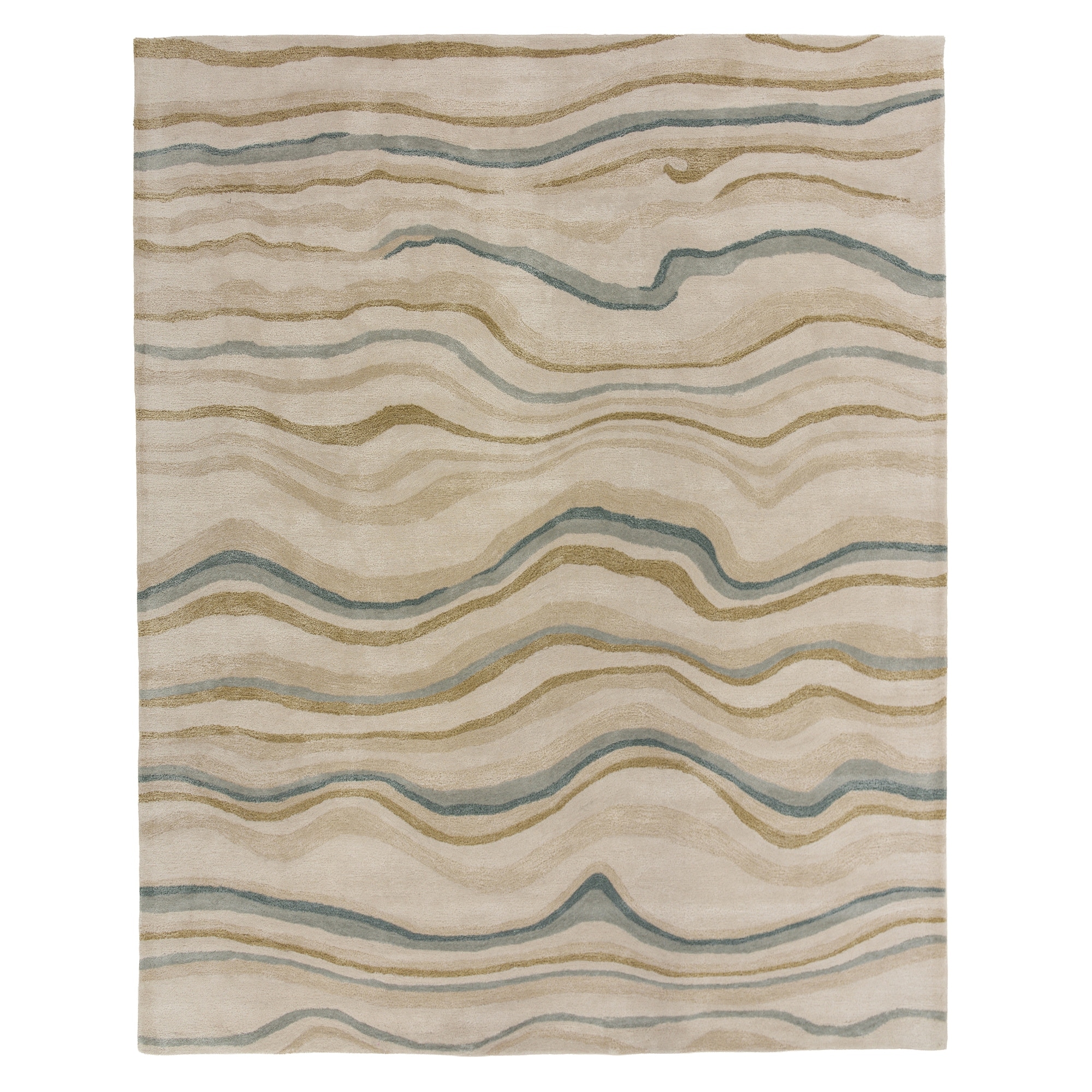 Alora Decor Brisk Gray Hand-tufted Abstract Line Rug