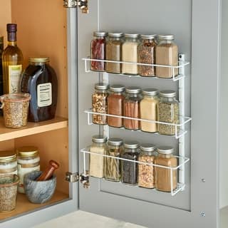 ClosetMaid White Wire Adjustable 3-Shelf Spice Rack Cabinet Organizer