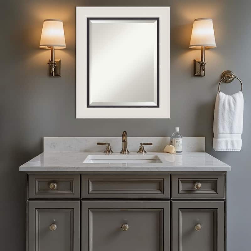 Ellie Beveled Framed Bathroom Vanity Wall Mirror