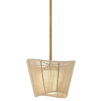 Minka Lavery 6573 Key Largo 1 Light 10" Wide Mini Pendant with Natural