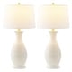 preview thumbnail 9 of 12, SAFAVIEH Lighting Bentlee Grey 30-inch LED Table Lamp (Set of 2) - 15"W x 15"D x 30"H