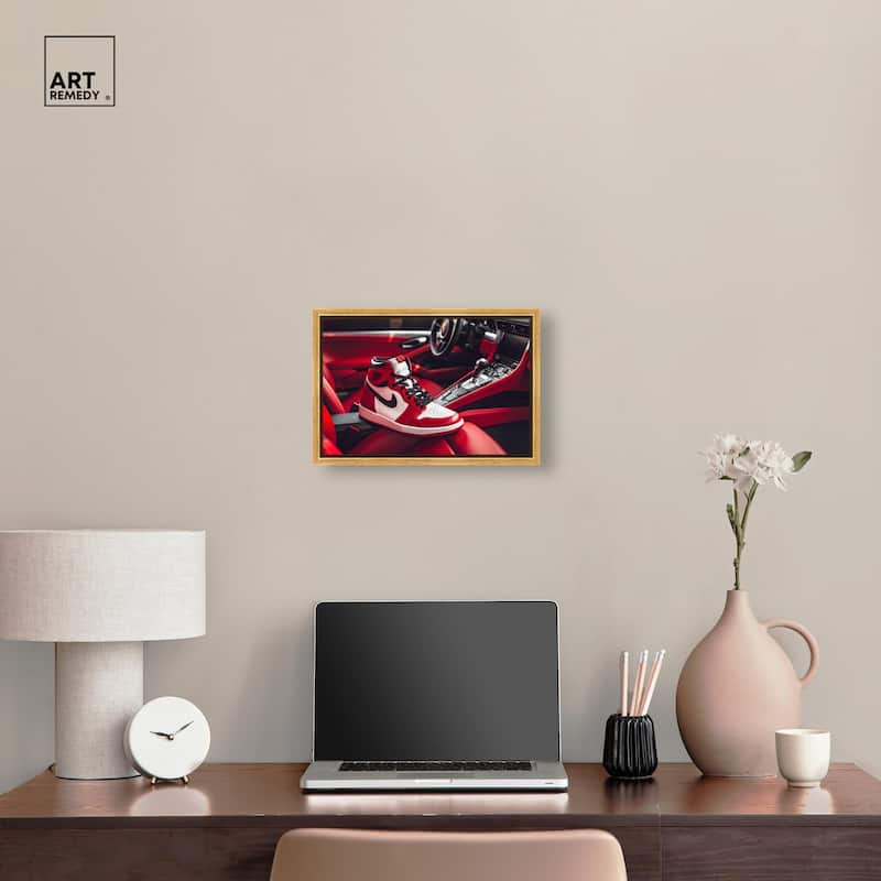 Sneaker Car Red Canvas by Art Remedy