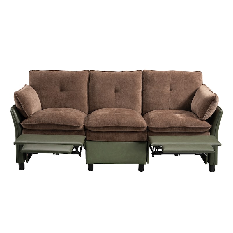 3 Seater Modern Soft Upholstered Power Reclining Sofa for Living Room