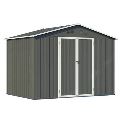 8 ft. W x 6 ft. D Electro-Galvanized Steel Metal Shed Outdoor Storage Sheds (48 sq. ft.)