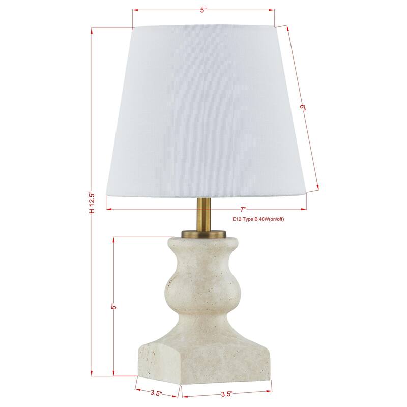 Gretel 13" Mini Lamp with Linen Shade, Beige (Set of 2)