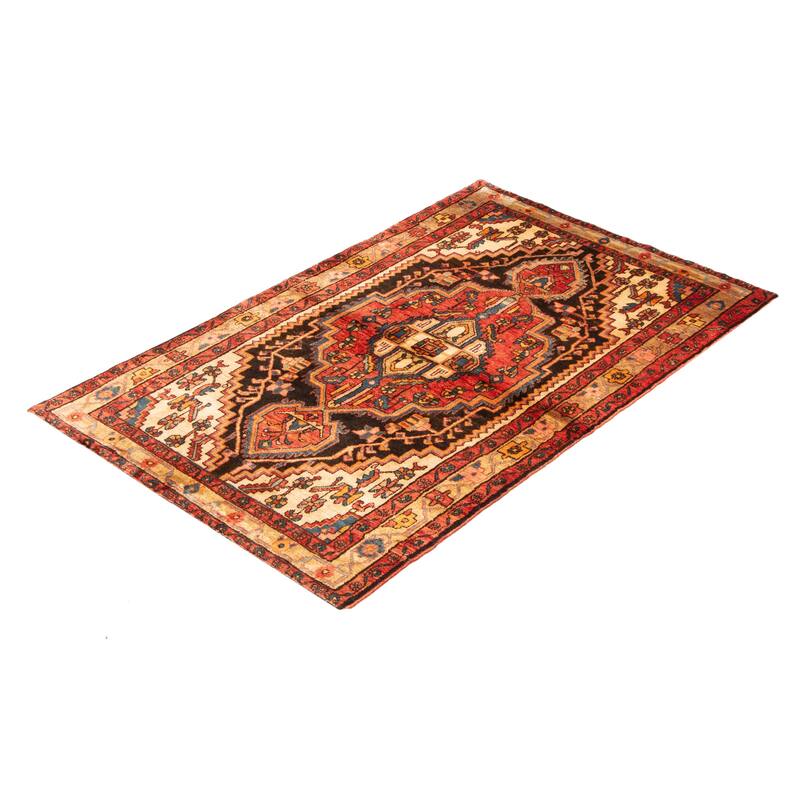 ECARPETGALLERY Hand-knotted Anadol Black Wool Rug - 3'10 x 5'11