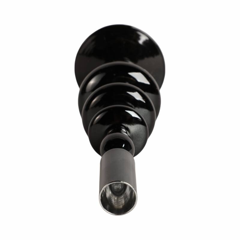 Modern Bubble Glass Candle Holder with Rounded Accent Base