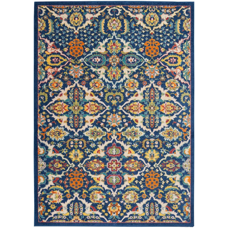 Nourison Allur Contemporary Boho Floral Medallion Area Rug