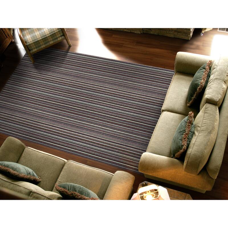 Garland Rug Carnival Striped Durable Indoor Area Rug
