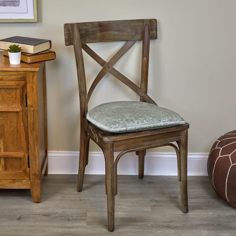 Klear Vu The Gripper Non-Slip Plush Dining Chair Pads - Set of 2 - Celadon