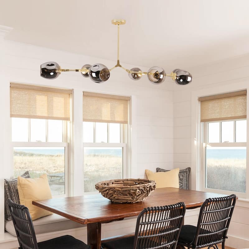 Cusp Barn Sputnik Chandeliers 8-Light Modern Mid Century Ceiling Light Adjustable Pendant Light Fixture for Hallway Foyer