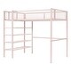 preview thumbnail 4 of 7, Creative Structure Twin Size Metal Loft Bed Kids Bed with 4-Tier Shelves and Storage, Pink