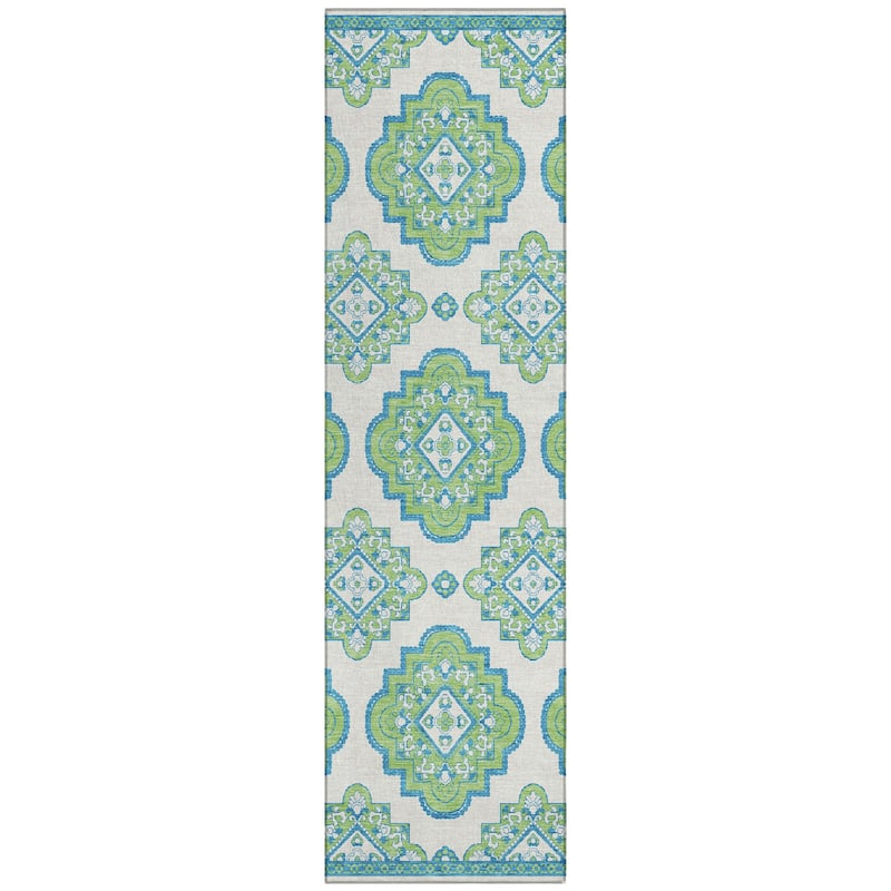 Machine Washable Indoor/ Outdoor Chantille Boho Moroccan Rug