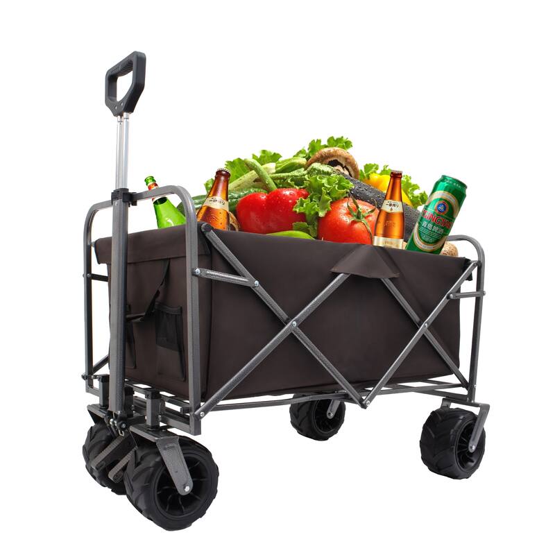 Outdoor Garden Park Utility kids wagon portable beach - Brown