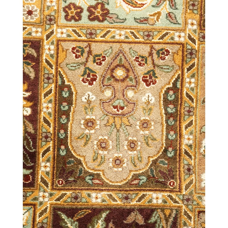 Overton Hand Knotted Wool Vintage Inspired Traditional Mogul Ivory Area Rug - 4' 3" x 6' 0"