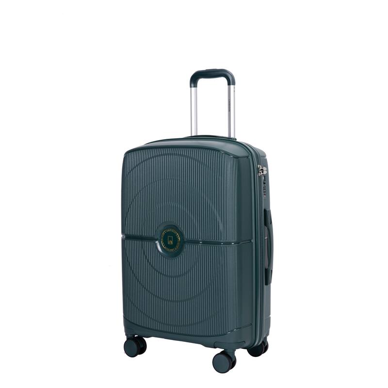 3-Piece, Luggage Sets, Hard-Shell Luggage with 2 Swivel Wheels and TSA Lock, for Boarding Travel, Green