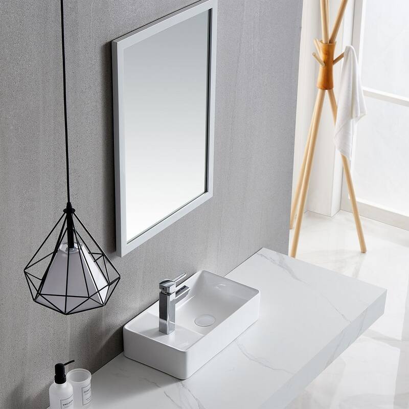 Eridanus Small Wall-Mounted Bathroom Sink with Pop-Up Drain - 17.9" x 9.8" x 4.3"