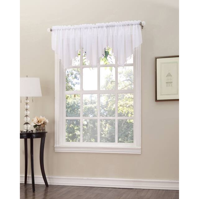 No. 918 Erica Sheer Crush Voile Single Ascot Curtain Valance