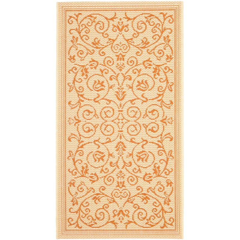 SAFAVIEH Courtyard Clarine Indoor/ Outdoor Waterproof Patio Backyard Rug - 2' x 3'7" - Natural/Terra