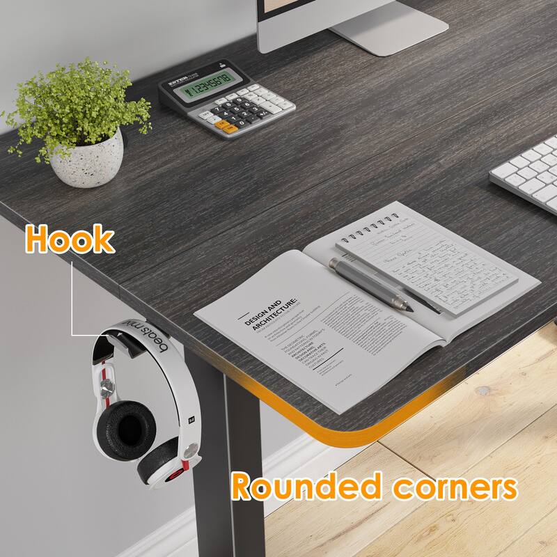Electric Standing Desk Adjustable Height Sit Stand Home Office Desk With Splice Board