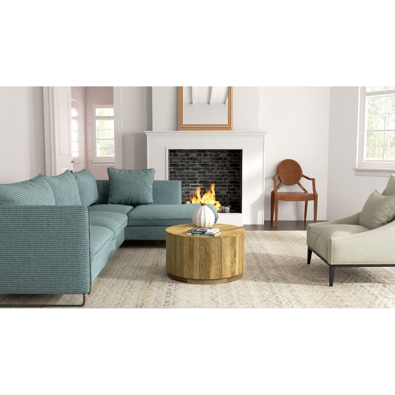 Carolina Living Krissa 30" Round Mango Wood Coffee Table