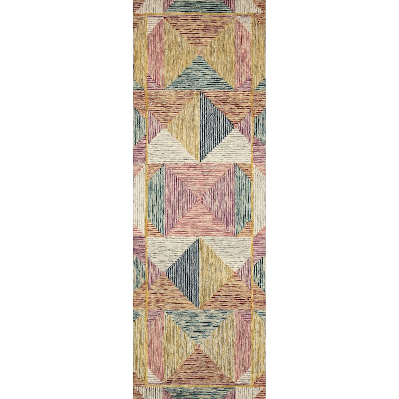 Alexander Home Kaleidoscope Geometric Hand-Hooked Wool Rug