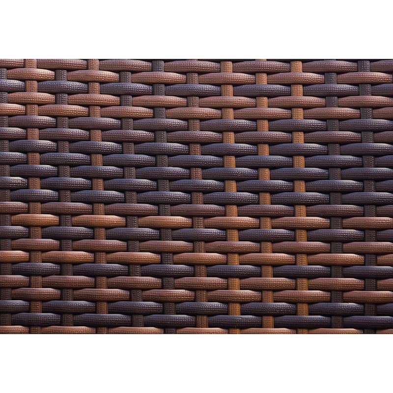 Ohana Outdoor Patio 2 Piece Mixed Brown Wicker Chaise Lounge Set - No Assembly