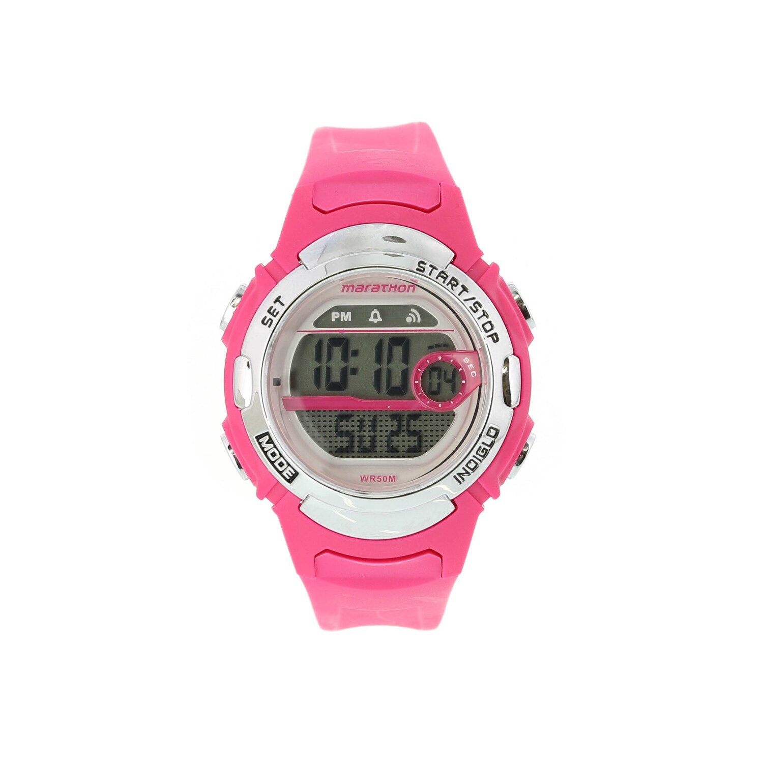 Shop Timex Women S Marathon T5k771 Pink Resin Japanese Quartz Sport Watch Overstock 28671701