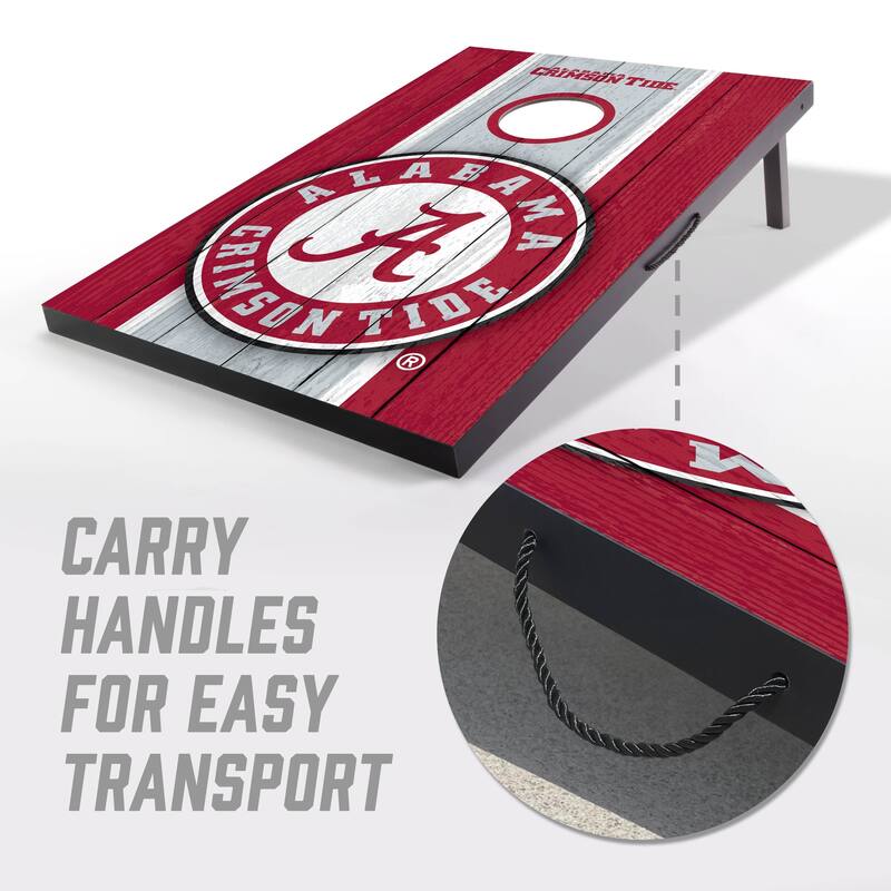 Alabama Crimson Tide NCAA Compact 2x3 Tailgate Cornhole Board Set