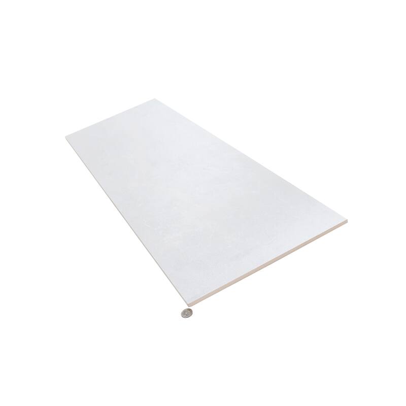 Imprint 16x48 in. Soft Cloud White Matte Ceramic Soft Vein Large Wall and Floor Tile (15.5 sq ft/case, 3-Pack)