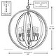 preview thumbnail 6 of 5, Luxury Vintage Pendant Light, 30.75"H x 28"W, with Modern Farmhouse Style, Galvanized Steel Finish by Urban Ambiance