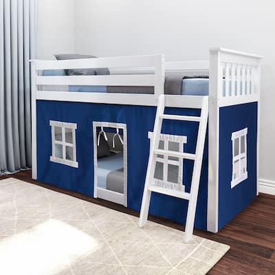 Max and Lily Twin over Twin Low Bunk with Curtains