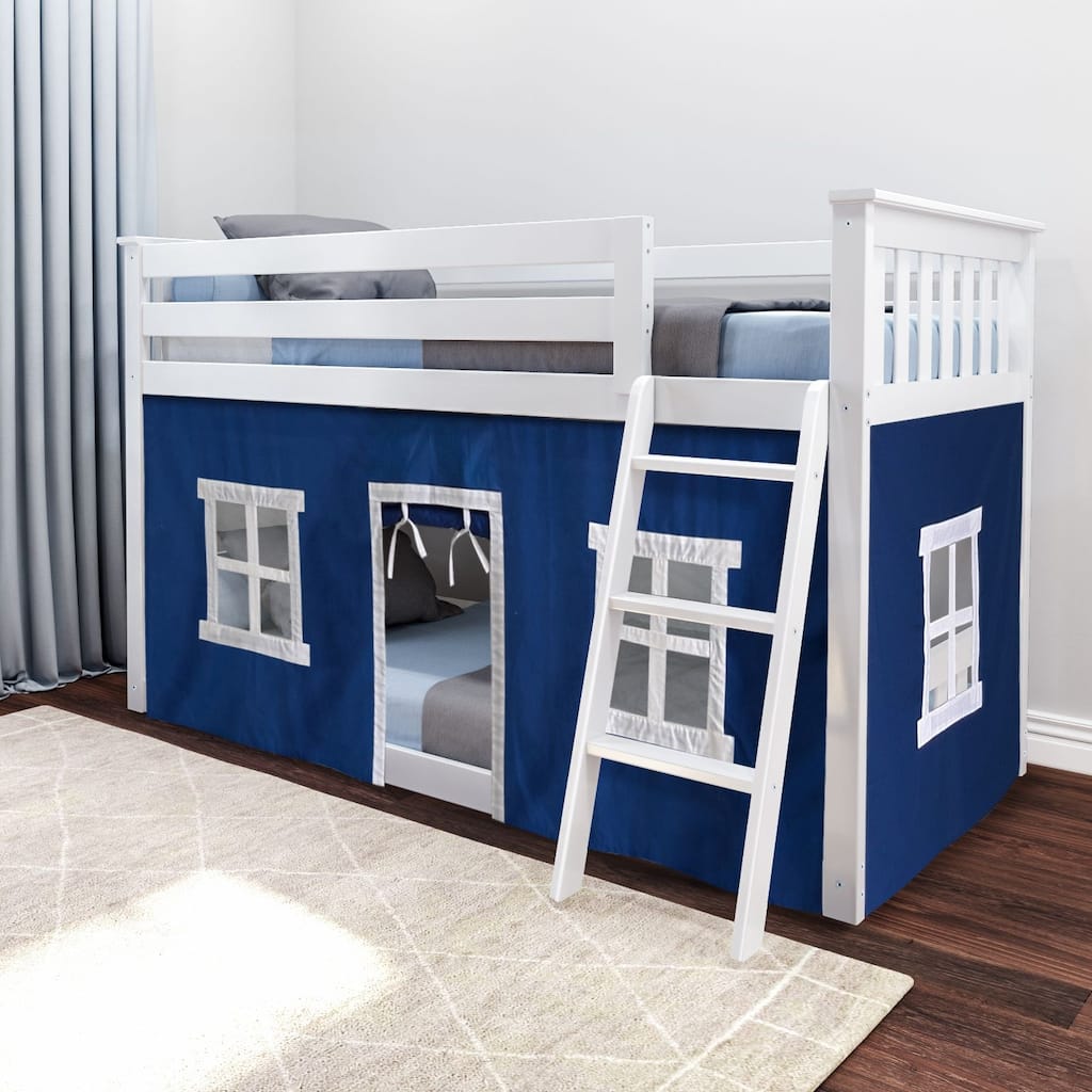 Max and Lily Twin over Twin Low Bunk with Curtains