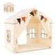 preview thumbnail 11 of 18, Gymax 3-4 Kids Large Play Tent House w/ 2 Opening Doors Star Lights &