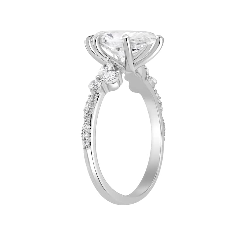 Auriya 14k Gold 5 2/5ctw Nature's Inspired Marquise Diamond Engagement Ring (F-G VS)