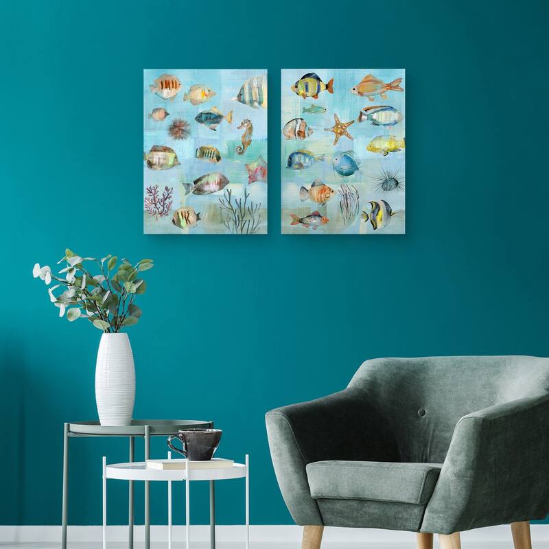 Simple Seas I-II by Studio Arts Canvas Art Prints