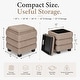 preview thumbnail 15 of 30, Aria Home Tessa Storage Ottoman Cube with Tray Top Seat Bench