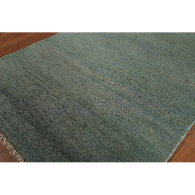 Stripe Gabbeh Modern Rug Handmade Wool Carpet - 2'7" x 4'1"