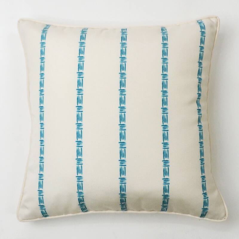 Jiti Outdoor Contrast Color front and back Bamboo Stripes Patterned Small Throw Pillow 16 x 16