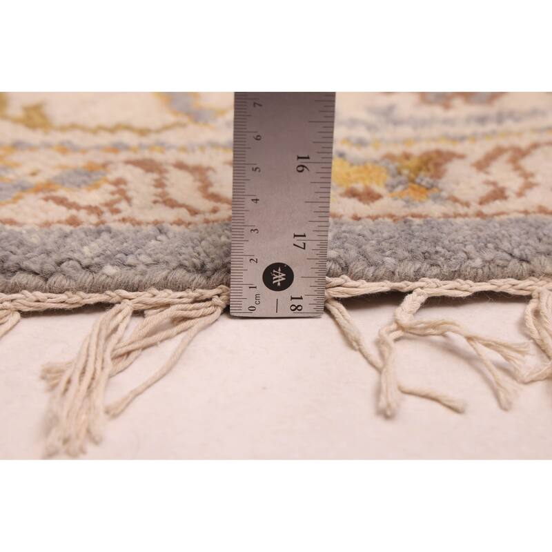 ECARPETGALLERY Hand-knotted Royal Oushak Light Denim Blue Wool Rug - 7'11 x 7'9