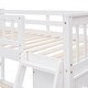 preview thumbnail 10 of 42, Contemporary Wooden Twin Over Full Bunk Bed With Six Drawers And Flexible Shelves, Bottom Bed With Wheels, Space-saving, White
