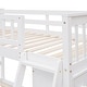 preview thumbnail 9 of 12, Twin Over Full Wood Bunk Bed With Drawers And Shelves, White
