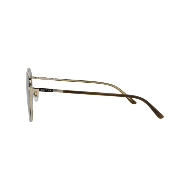 Gucci Square-Frame Metal Sunglasses
