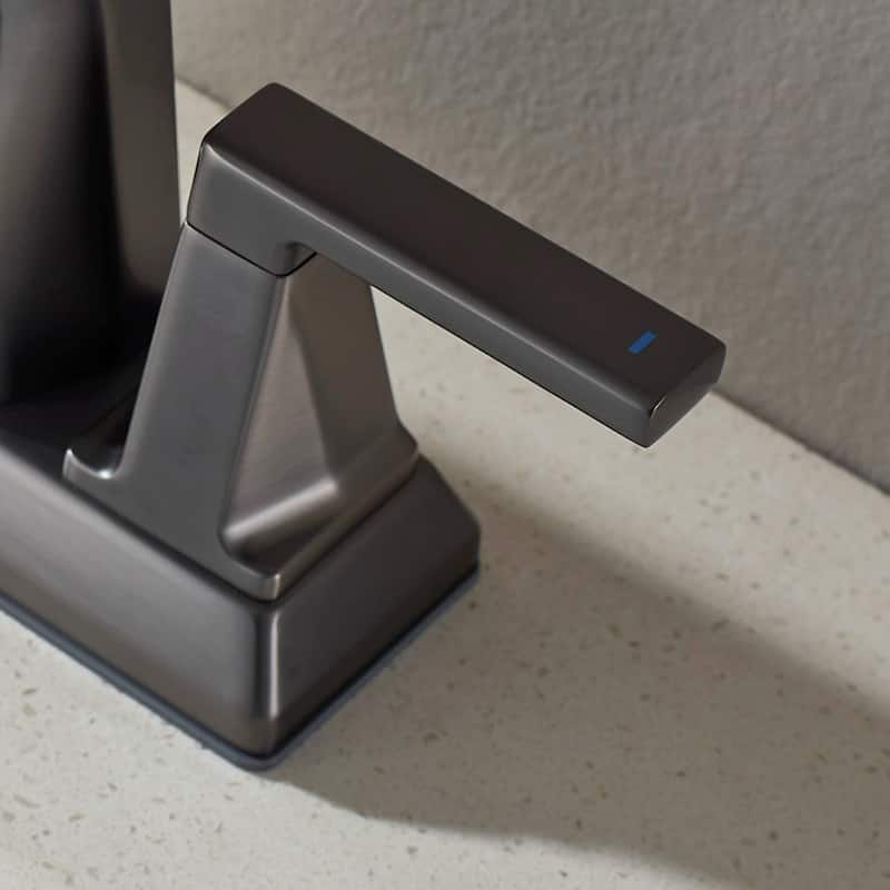 ALPHAUCET Centerset Two-Handle Pull-Out Sprayer Bathroom Faucet