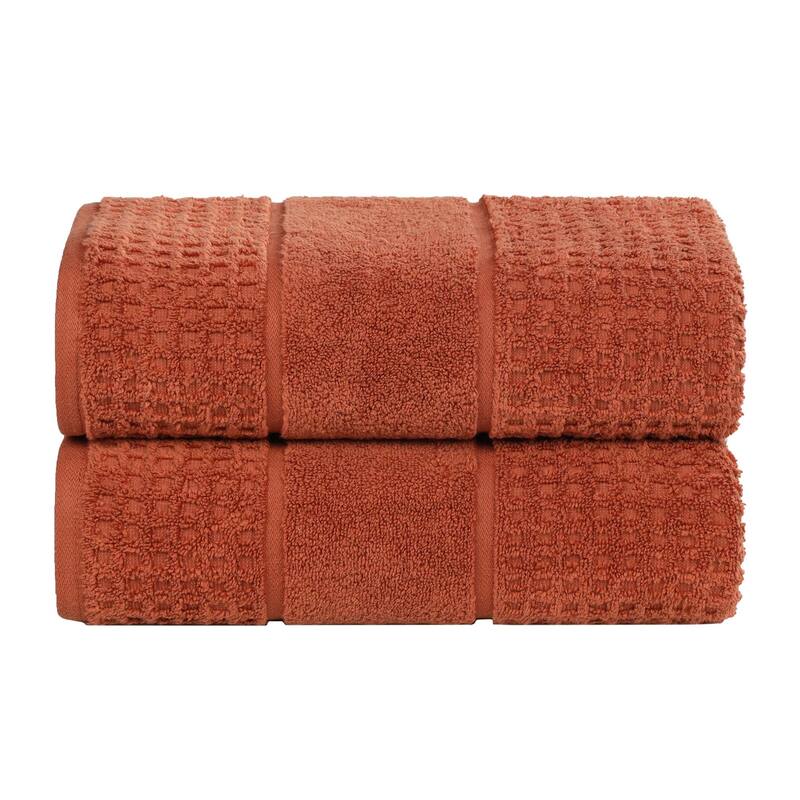 Superior Napa Zero Twist Cotton Soft Waffle Bath Sheet Set of 2