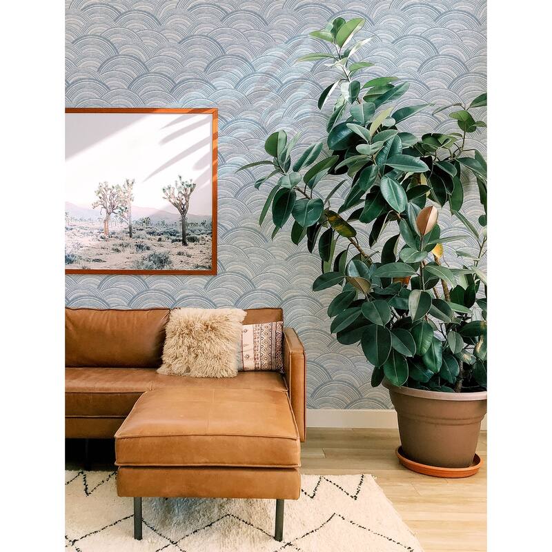 A-Street Prints Encircle Indigo Geometric Wallpaper